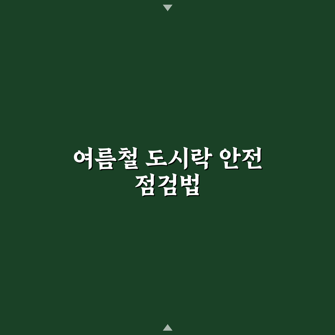 여름철 식중독 예방 위해 도시락 보관법 5가지 핵심가이드