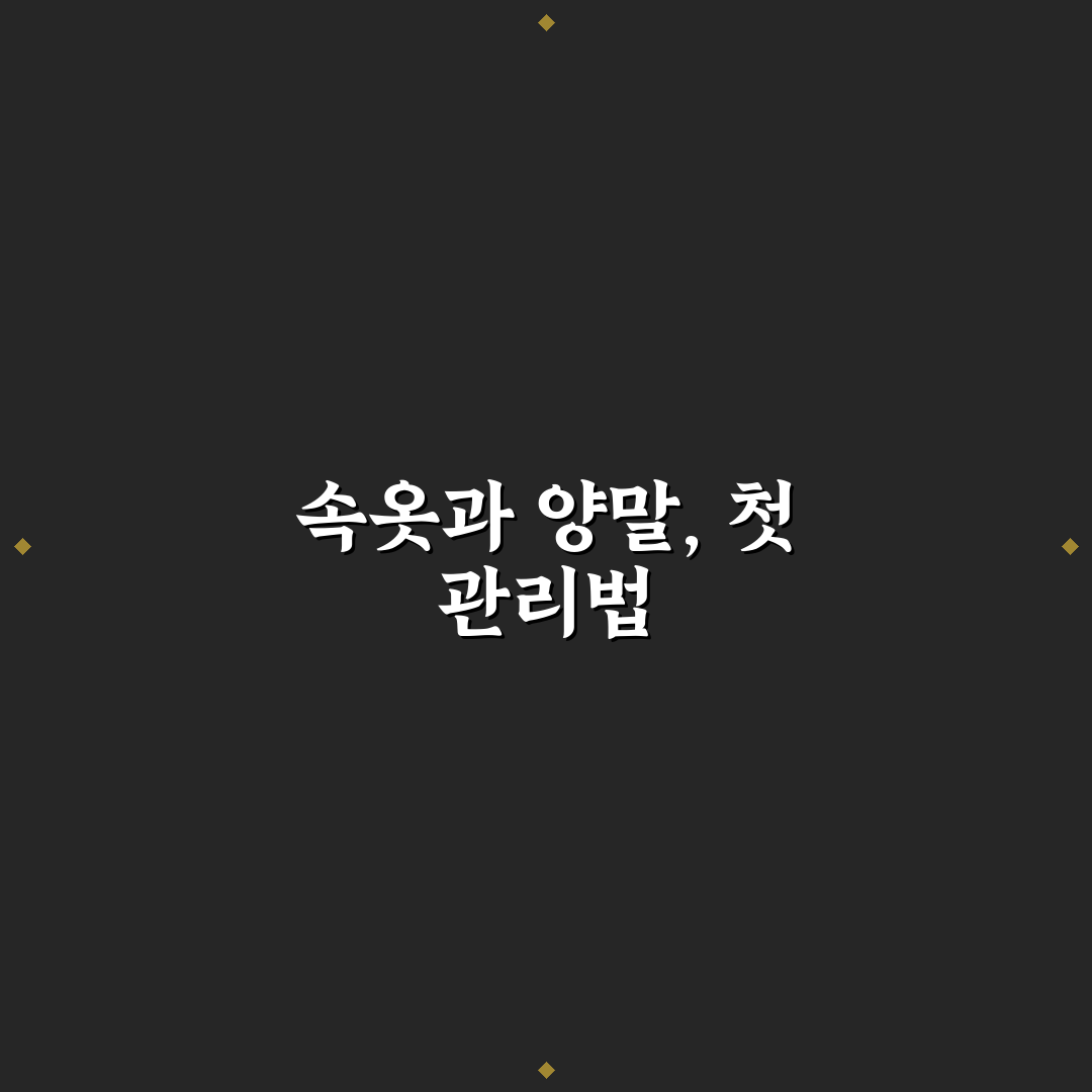 속옷 및 양말 개수 체크 기준 일정별 5포인트 핵심가이드