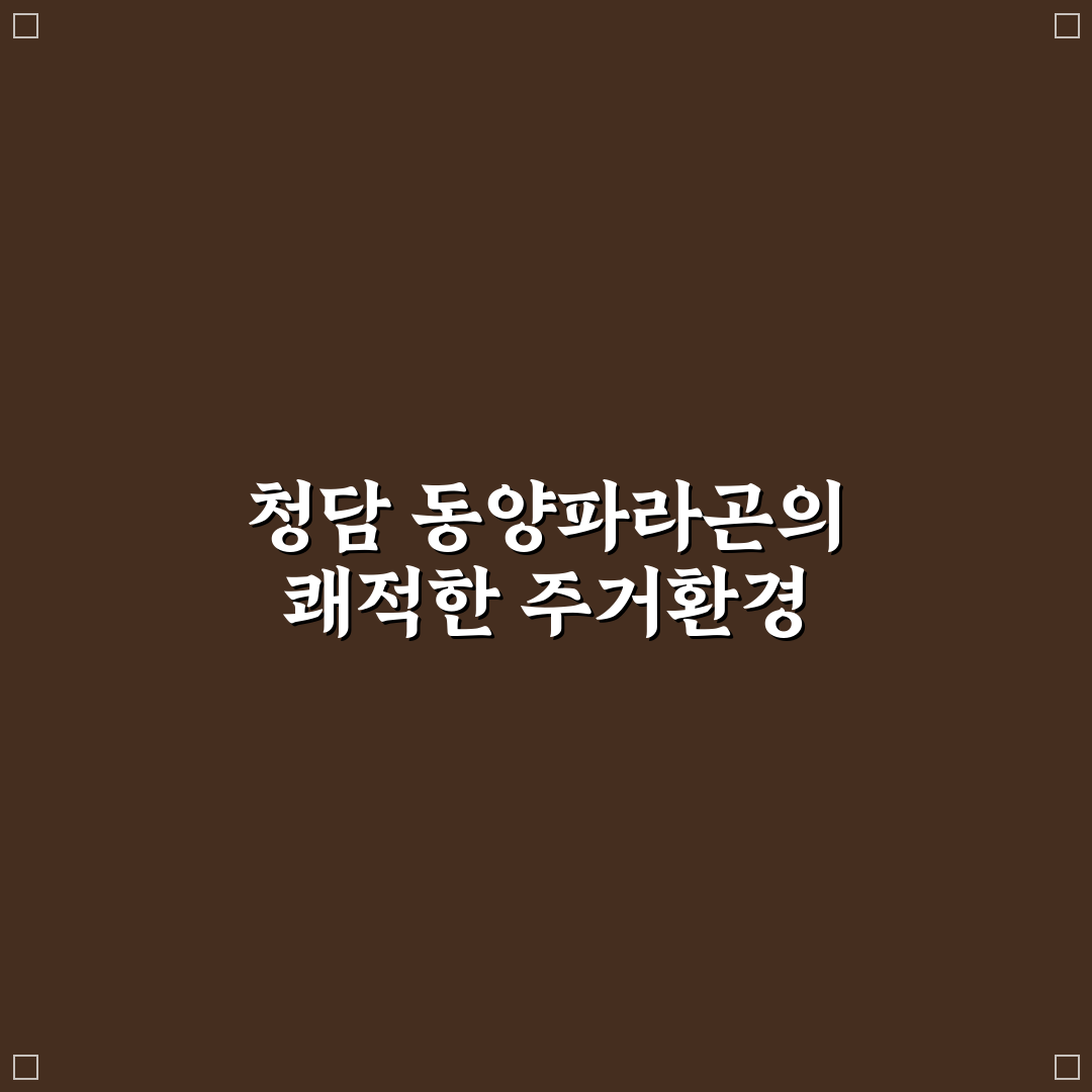 청담 동양파라곤 입주 전 꼭 알아야 할 꿀팁 공유
