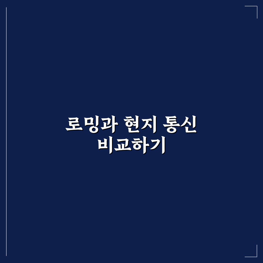 로밍 유심 이심 선택 전에 꼭 따져볼 5가지 체크포인트 총정리