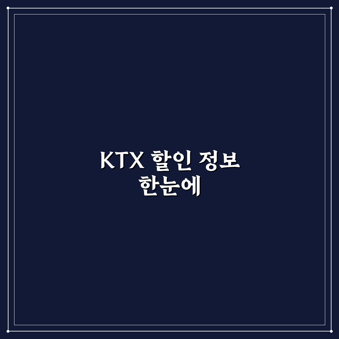 KTX 할인 혜택 적용 순서와 예매 시 놓치기 쉬운 조건 5가지 체크포인트 총정리