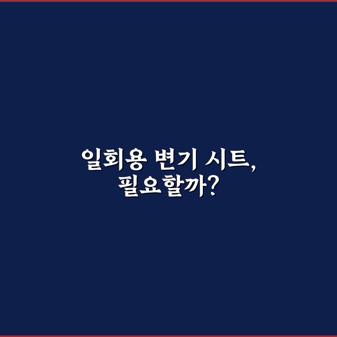 일회용 변기 시트 위생상 필요한지 5가지 체크포인트 총정리