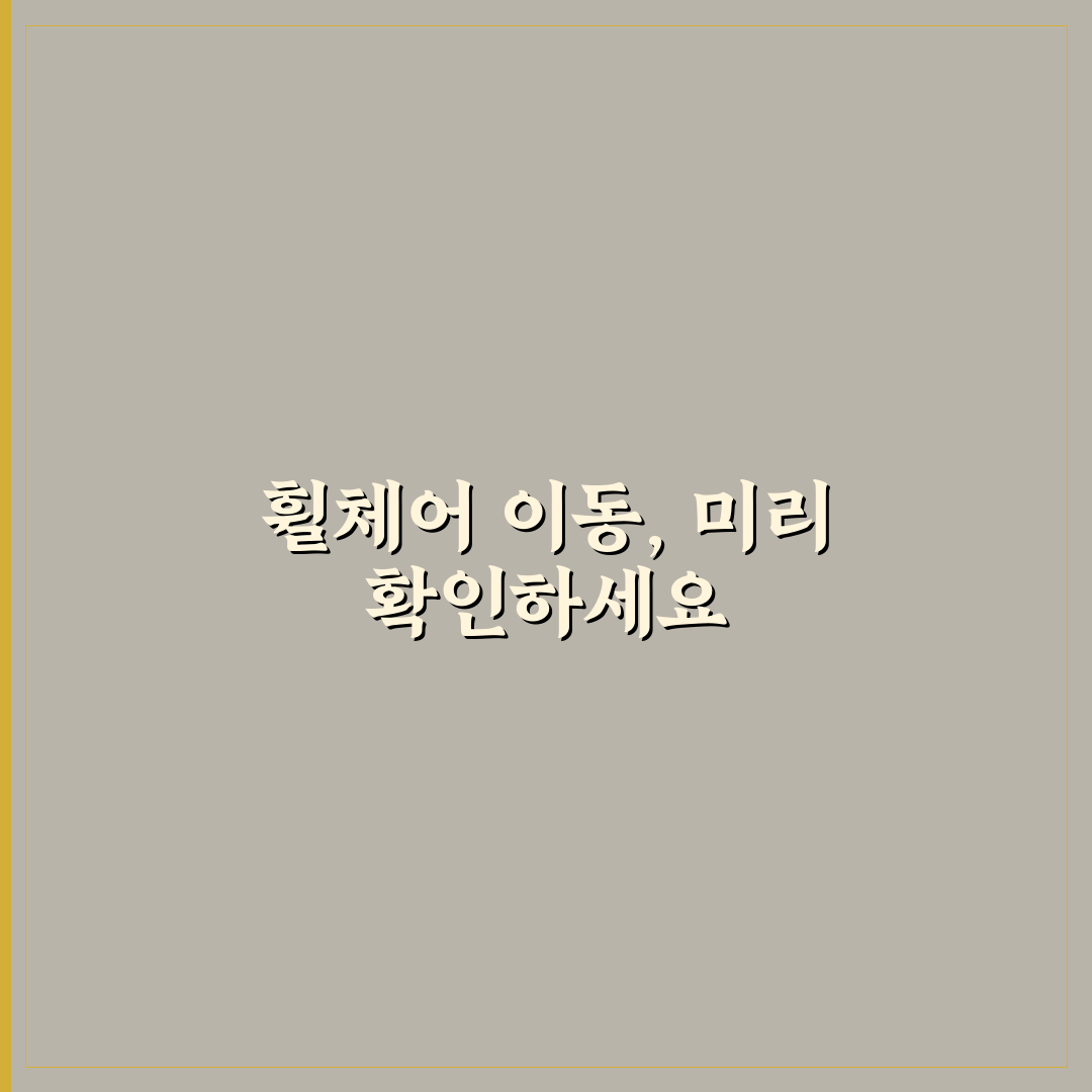 휠체어 이용 대중교통 정보 미리 확인하는 준비 방법 5가지 체크포인트 총정리