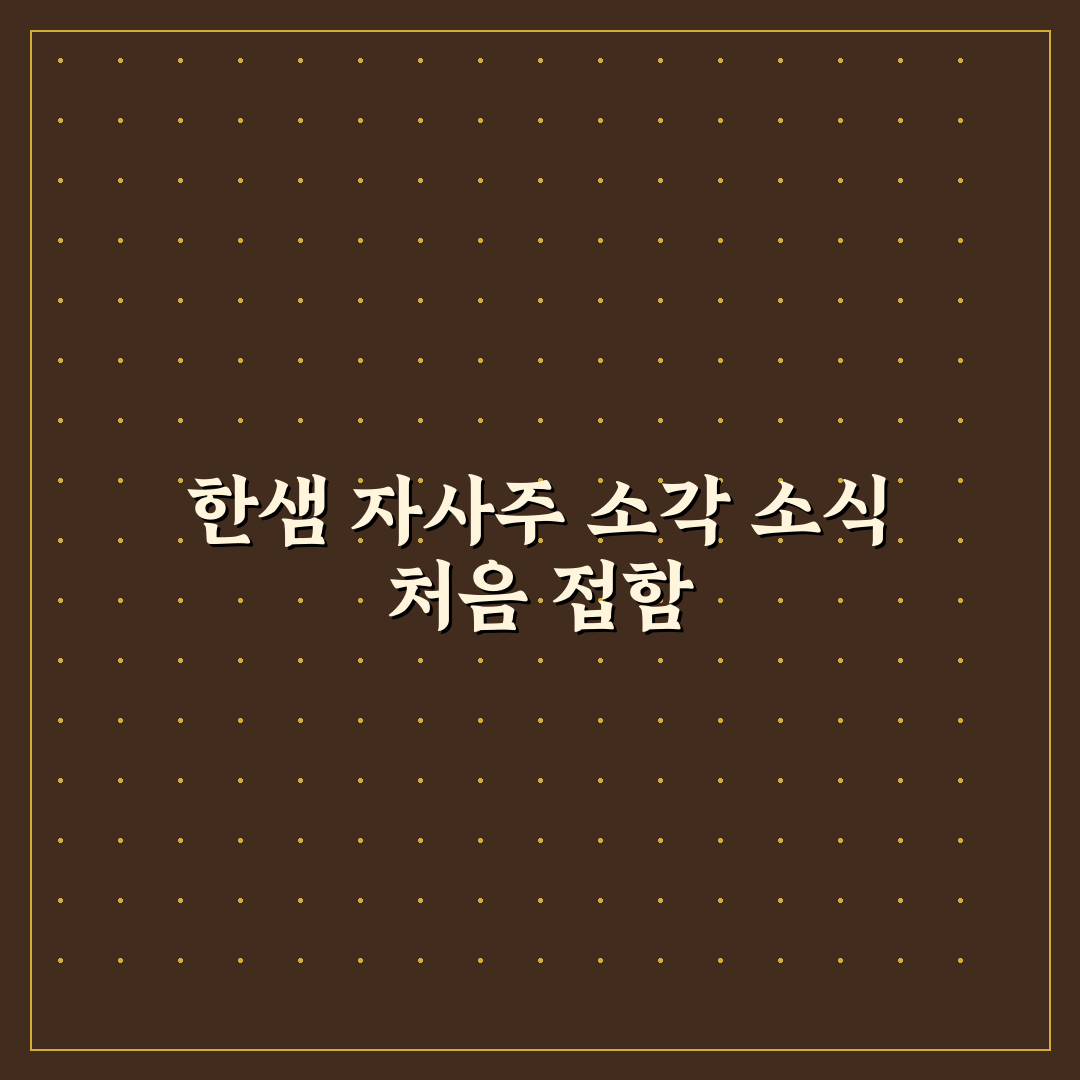 한샘 자사주 소각 직접 알아보니 재무 영향은?