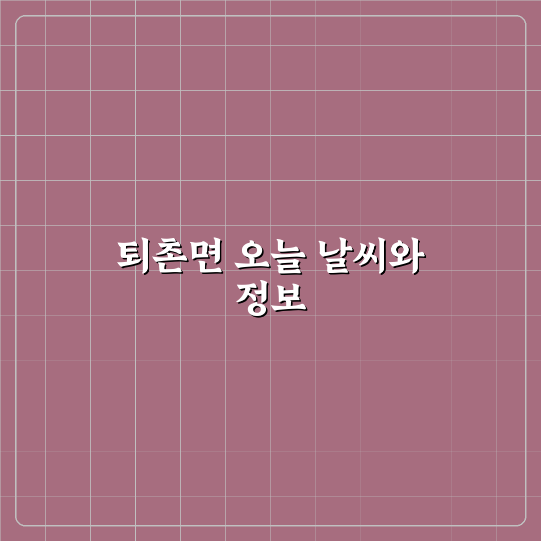 퇴촌면오늘의날씨 쉽게 확인하는 방법과 꿀팁 공유