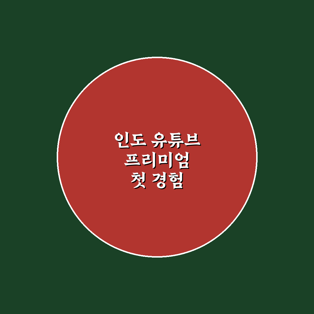 유튜브 프리미엄 인도 기프트카드 사용 후기, 직접 써보니